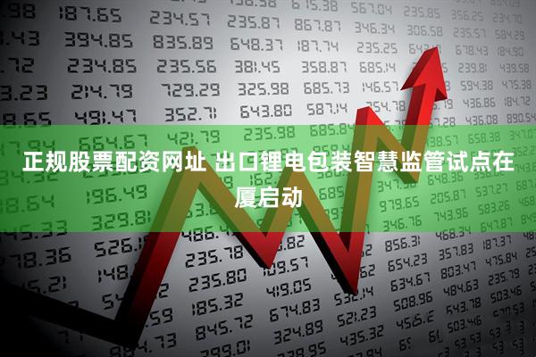 正规股票配资网址 出口锂电包装智慧监管试点在厦启动